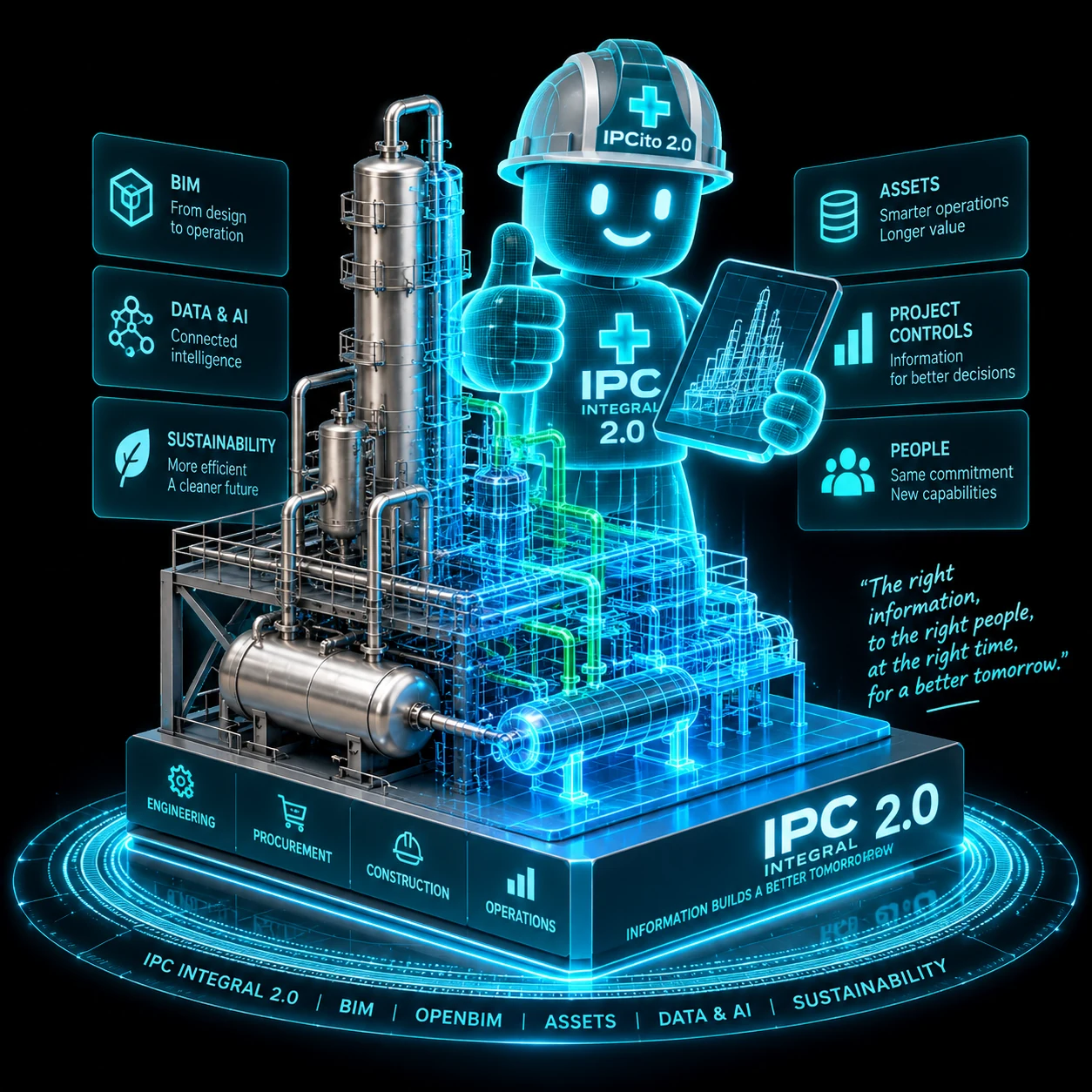 Transición conceptual del equipo industrial físico a su representación BIM gobernada con IPCito 2.0