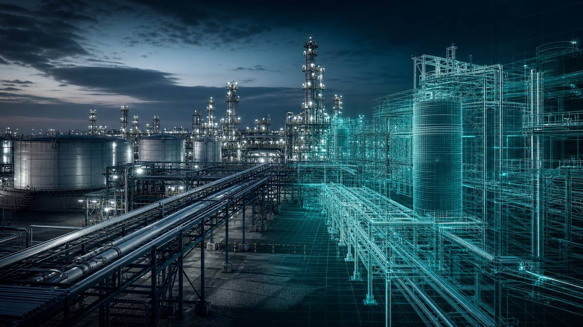 Industrial refinery used to illustrate an auditable recovery baseline